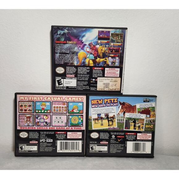 Nintendo DS Garfield Funfest, Smart Girls Playhouse, Petz Horsez 2 CIB Pre-owned - Picture 2 of 7